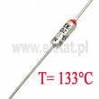 Bezpiecznik termiczny axialny, 10A, 133°C 