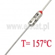 Bezpiecznik termiczny axialny, 10A, 157°C 