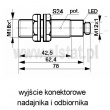 Czujnik optyczny, nadajnik - odbiornik, NO/ NC, konektor, zasięg 20m, zasilanie 90÷250V, typ SCOB20ZRP-K