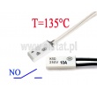 KSD9700; termostat 135°C; bimetaliczny; 10A/250V; NO