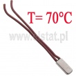 Termostat bimetalowy; 70°C; 6A/250V; NC