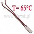 Termostat bimetalowy; 65°C; 6A/250V; NC