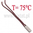 Termostat bimetalowy; 75°C; 6A/250V; NC