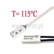 KSD9700; termostat 115°C; bimetaliczny; 5A/250V; NO