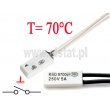 KSD9700; termostat 70°C; bimetaliczny; 5A/250V; NO