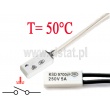 KSD9700; termostat 50°C; bimetaliczny; 5A/250V; NO