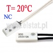 Termostat bimetaliczny; 20°C; 5A/250V; NC; KSD9700