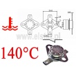 Wyłącznik bimetalowy; 140°C; KSD301A; 10A/250VAC; NC 